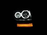 ANZO Headlights, Tail Lights and More  - ANZO 2007-2012 Dodge Nitro Projector Headlights w/ Halo Black (CCFL) G2 - Image 2