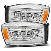 AlphaRex - AlphaRex 06-08 Dodge Ram 1500HD NOVA LED Proj Headlights Plank Style Blk w/Seq Signal/DRL/Amber LED - Image 1