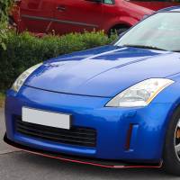 Spec'D Tuning Products - Spec-D 2003-2005 Nissan 350Z Glossy Black/Red Trim 3PC Front Bumper Lip Kit - Image 8