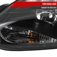 Spec'D Tuning Products - Spec-D 2012-2014 Ford Focus Projector Headlights w/ LED Light Strip & LED Turn Signal Lights (Matte Black Housing/Clear Lens) - Image 3