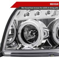 Spec'D Tuning Products - Spec-D 2003-2005 Toyota 4Runner Dual Halo Projector Headlights (Chrome Housing/Clear Lens) - Image 2