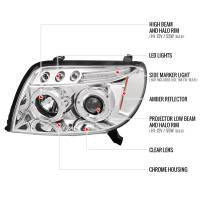 Spec'D Tuning Products - Spec-D 2003-2005 Toyota 4Runner Dual Halo Projector Headlights (Chrome Housing/Clear Lens) - Image 7