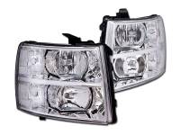 I3 2007-2013 Cherolet Silverado 1500 / 2008-2014 Chevrolet Silverado 2500/3500 Crystal Headlight W/O Amber W/O Bulbs - Chrome