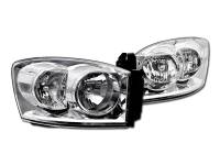 I3 2006-2008 Dodge Ram 1500 / 2007-2009 Dodge Ram 2500/3500 Crystal Headlight W/O Amber W/O Bulbs - Chrome