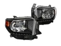 I3 2014 -2017 Toyota Tundra - Crystal Headlight W/ Amber W/O Bulbs - Black