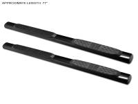 I3 2007-2016 Chevrolet Silverado/ Sierra 1500/2500/3500 - 5" Stainless Steel 201 Step Bar - Extended/Double Cab (Gas And Diesel Models) - Rock Panel Mount - Black