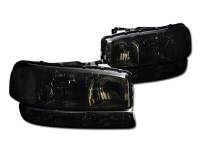 I3 1999-2006 Gmc Sierra/Yukon/Xl( Will Not Fit Denali Model ) Crystal Headlights W/O Amber Bumper Lights 4Pc Set - Smoke