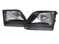 I3 97-03 Ford F150 / 97-02 Expedition Crystal Headlights W/O Light Bulbs (Jdm Black)