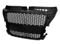 I3 2008-2011 Audi A3 - Rs Style Front Grille W/ Logo Base - Matte Black