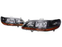 I3 98-02 Honda Accord Crystal Headlights W/Amber W/O Light Bulbs (Jdm Black)