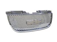 I3 07-08 Gmc Yukon/Denali Round Hole Style Upper Front Grill 1Pc (Chrome)