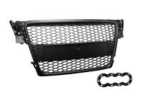 I3 09-10 Audi A4 B8 (Not Fit Parking Assist And Cabrio Model) Rs Style Front Grill W/O Logo Base (Black)