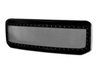 I3 2005-2007 F250 F350 Stud Black Wire Mesh Grille W/Abs Shell W/Abs Chrome Rivet - Black