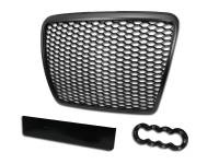 I3 08-10 Audi A6 Rs Style Honeycomb Mesh Front Grille W/ Base(Black)