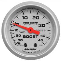 AutoMeter Ultra-Lite 52mm 30 IN HG/45 PSI Mechanical Boost/Vacuum Gauge