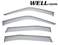 WellVisors Side Window Deflectors Nissan Xterra 1999-2004 with black trim