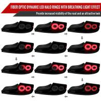 Spec'D Tuning Products - Spec-D 2003-2007 Infiniti G35 Coupe White LED Halo Sequential Signal Tail Lights (Matte Black Housing/Smoke Lens) - Image 1