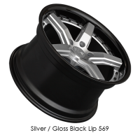 XXR Wheels - XXR Wheels Rim 569 18x10 5x120 ET35 73.1CB Silver / Gloss Black Lip - Image 2