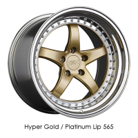 XXR Wheels Rim 565 18x9.5 5x120 ET38 73.1CB Hyper Gold / Platinum Lip