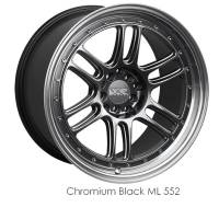 XXR Wheel Rim 552 18X10 5x100/5x114.3 ET21 73.1CB Chromium Black / ML