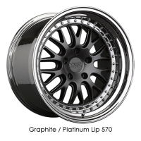 XXR Wheels Rim 570 18x8.5 5x100 ET35 73.1CB Graphite / Platinum Lip