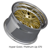 XXR Wheels - XXR Wheels Rim 570 18x8.5 5x114.3 ET35 73.1CB Hyper Gold / Platinum Lip - Image 2