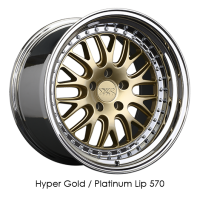 XXR Wheels Rim 570 18x9.5 5x114.3 ET35 73.1CB Hyper Gold / Platinum Lip