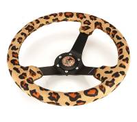 NRG Innovations - NRG Innovations Reinforced Steering Wheel (350mm/3in. Deep) SAVAGE Brown Leopard w/ Matte Blk Spokes - Image 3