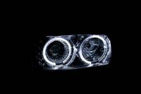 ANZO Headlights, Tail Lights and More  - ANZO 1999-2006 Gmc Sierra 1500 Projector Headlights w/ Halo Chrome - Image 2