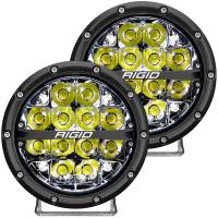 Rigid Industries - RIGID 360-Series 6 Inch Off-Road LED Light, Spot Beam, White Backlight, Pair - Image 1