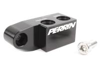 Perrin Subaru 02-14 WRX/07+ STi Black Junc. Block for Side Feed Fuel Rail w/Pass Through -6 Fittings