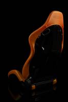 BRAUM RACING SEATS & MORE - BRAUM Racing Falcon-S Composite FRP Reclining Seats - British Tan W/ Black Stitching - Pair - Image 5