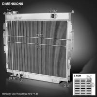 Spec'D Tuning Products - Spec-D 1983-1994 Ford F-150/F-250/F-350/F59 Aluminum 3-Row Performance Radiator - Image 7