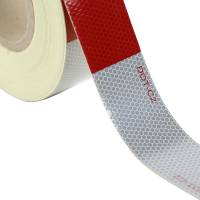 Spec'D Tuning Products - Spec-D 2" Wide Red/White DOT-C2 Approved Conspicuity Reflective Safety Tape (164 FT) - Image 3