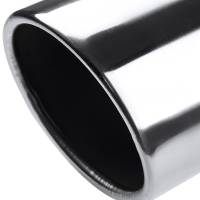 Spec'D Tuning Products - Spec-D Universal 2.5" Inlet/3.875" Outlet Chrome Stainless Steel Angled Exhaust Tips - 2PC - Image 2