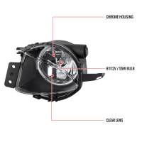Spec'D Tuning Products - Spec-D 2006 BMW E90 3 Series 325i/330i / 2007-2008 3 Series 328i/335i Fog Lights (Chrome Housing/Clear Lens) - Image 7