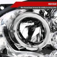 Spec'D Tuning Products - Spec-D 1993-1998 Volkswagen Golf Mk3/Cabrio Dual Halo Projector Headlights (Chrome Housing/Clear Lens) - Image 2