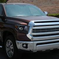 Spec'D Tuning Products - Spec-D 2014-2021 Toyota Tundra Retro Style V2 Projector Headlights (Matte Black Housing/Clear Lens) - Image 8