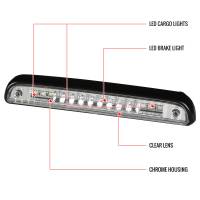 Spec'D Tuning Products - Spec-D 1992-1996 Ford F-150/F-250/F-350/Bronco LED 3rd Brake Light (Chrome Housing/Clear Lens) - Image 5