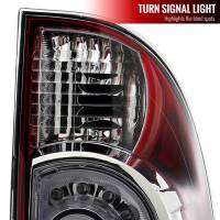 Spec'D Tuning Products - Spec-D 2005-2015 Toyota Tacoma LED Tail Lights (Chrome Housing/Red Clear Lens) - Image 2