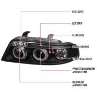 Spec'D Tuning Products - Spec-D 1999-2001 Audi A4/S4 Dual Halo Projector Headlights (Matte Black Housing/Clear Lens) - Image 6