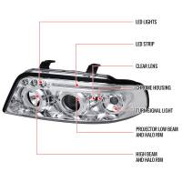Spec'D Tuning Products - Spec-D 1999-2001 Audi A4/S4 Dual Halo Projector Headlights (Chrome Housing/Clear Lens) - Image 6