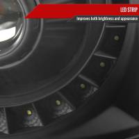 Spec'D Tuning Products - Spec-D 1999-2002 Chevrolet Silverado 1500 2500/ 2000-2006 Tahoe Suburban 1PC Projector Headlights w/ LED Light Strip & Bumper Lights (Matte Black Housing/Clear Lens) - Image 4