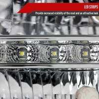 Spec'D Tuning Products - Spec-D 1999-2004 Ford F-250/F-350/F-450/F-550/Excursion Crystal Headlights w/ SMD LED Light Strip (Chrome Housing/Clear Lens) - Image 2