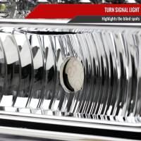Spec'D Tuning Products - Spec-D 1999-2004 Ford F-250/F-350/F-450/F-550/Excursion Crystal Headlights w/ SMD LED Light Strip (Chrome Housing/Clear Lens) - Image 3