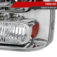 Spec'D Tuning Products - Spec-D 1999-2004 Ford F-250/F-350/F-450/F-550/Excursion Crystal Headlights w/ SMD LED Light Strip (Chrome Housing/Clear Lens) - Image 4