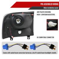 Spec'D Tuning Products - Spec-D 1999-2004 Ford F-250/F-350/F-450/F-550/Excursion Crystal Headlights w/ SMD LED Light Strip (Chrome Housing/Clear Lens) - Image 5