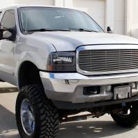 Spec'D Tuning Products - Spec-D 1999-2004 Ford F-250/F-350/F-450/F-550/Excursion Factory style Headlights w/ SMD LED Light Strip (Matte Black Housing/Clear Lens) - Image 8