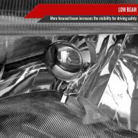 Spec'D Tuning Products - Spec-D 2006-2011 Honda Civic Sedan Crystal Headlights (Matte Black Housing/Clear Lens) - Image 1