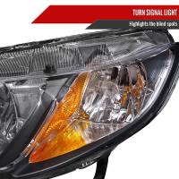 Spec'D Tuning Products - Spec-D 2006-2011 Honda Civic Sedan Crystal Headlights (Matte Black Housing/Clear Lens) - Image 3
